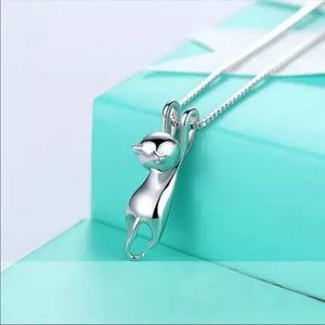 🌟 Sterling Silver 925 Cat 🐈 Necklace